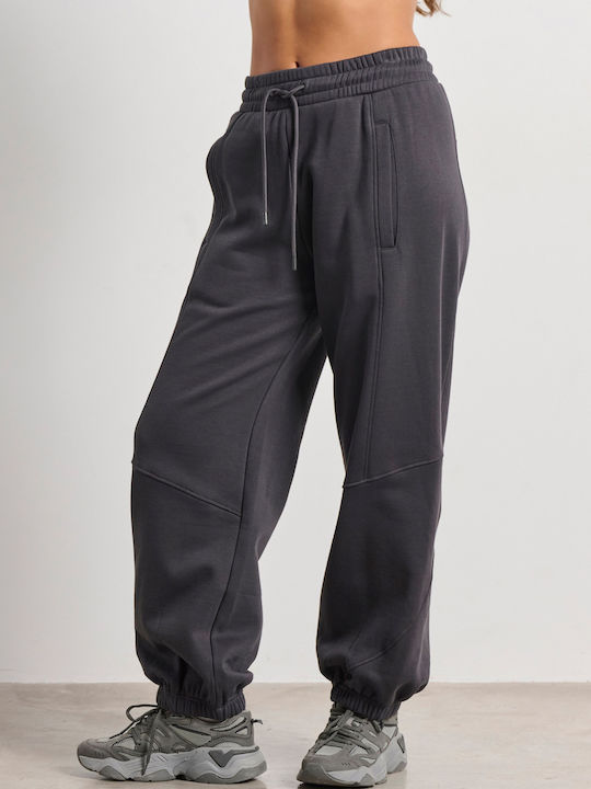 Παντελόνι Φόρμας με Λάστιχο Fleece Coal