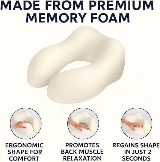 Neck Travel Pillow Memory Foam Black 4gym38