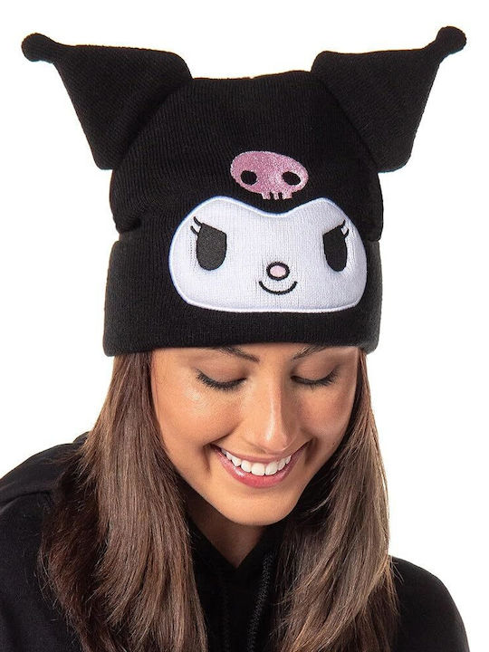 Hello Kitty Kuromi Beanie Unisex Knitted Beanie in Black Colour
