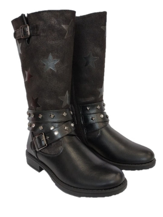 Kinderstiefel mit Reißverschluss Schwarze