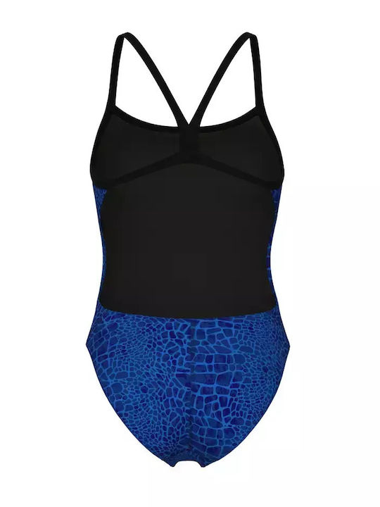 One-Piece Swimsuit Animal Print Blue