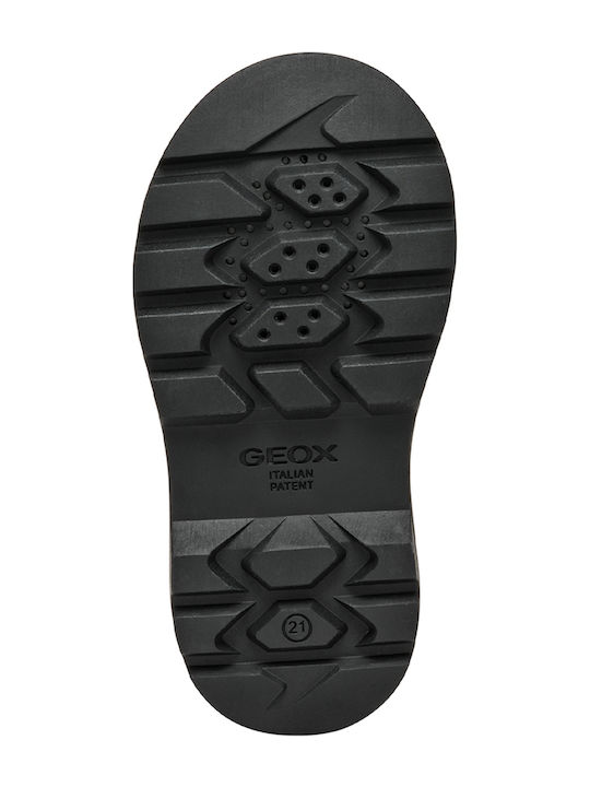 Kiddartah Leather Kids Boots with Zipper Black