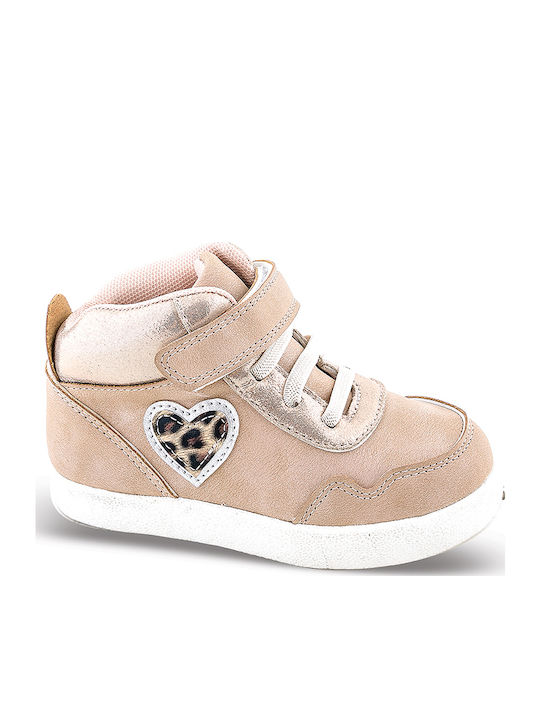 Anatomisch Kinderstiefeletten mit Klettverschluss Gold