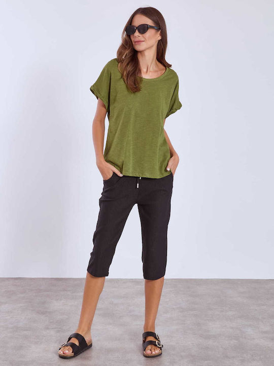 Ärmel Damen Sport Bluse Grün