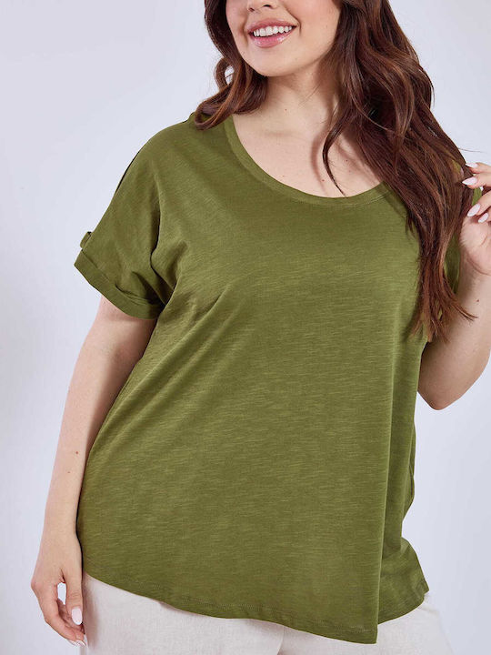 Ärmel Damen Sport Bluse Grün
