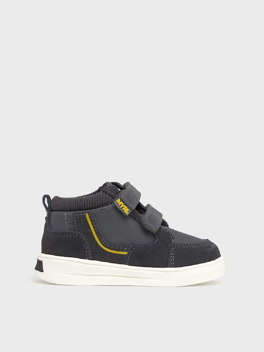 Suede Kinderstiefeletten mit Klettverschluss Blau