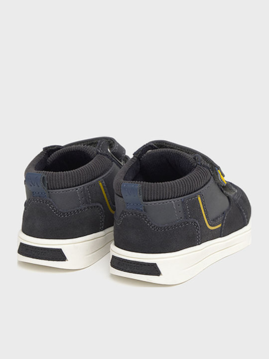 Suede Kinderstiefeletten mit Klettverschluss Blau