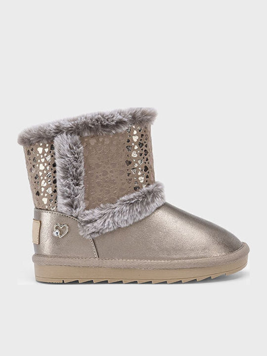Kids Boots with Zipper Beige