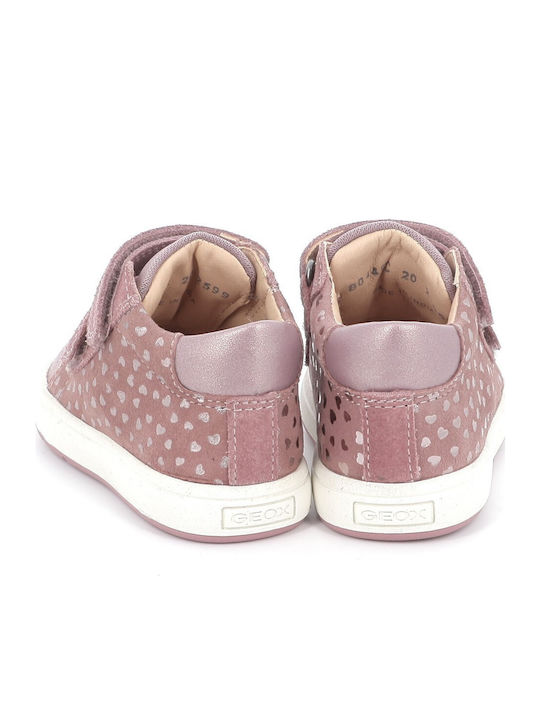 B Biglia C Leather Kids Boots with Velcro Pink