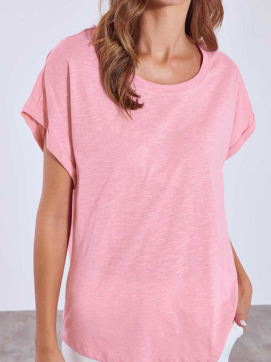 Sleeve Women's Athletic Blouse Pink