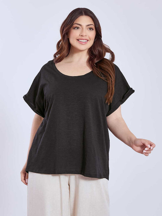 Sleeve Women's Athletic Blouse Black