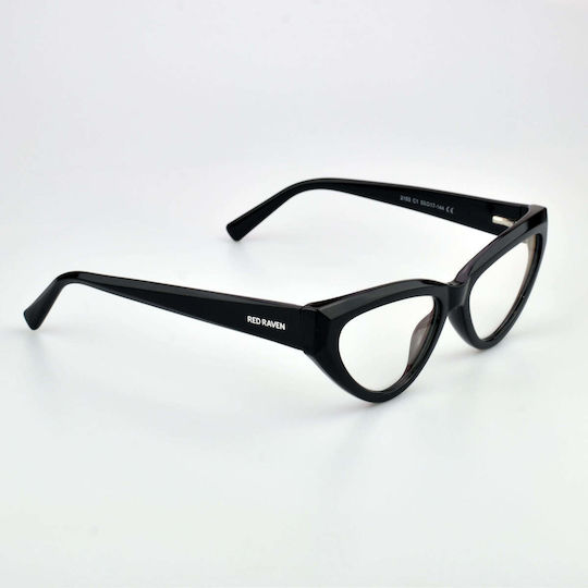 Blue Light Blocking Glasses Red Raven Series IV Black