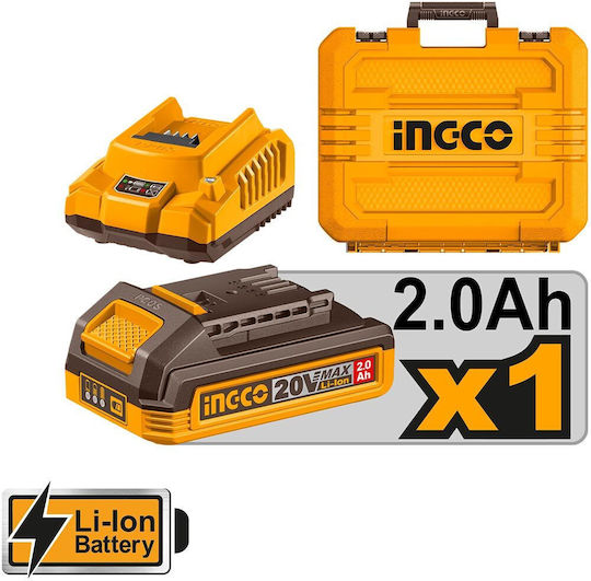 Ingco Impact Demolition Hammer Battery 20V with Chuck SDS Plus CRHLI201681E