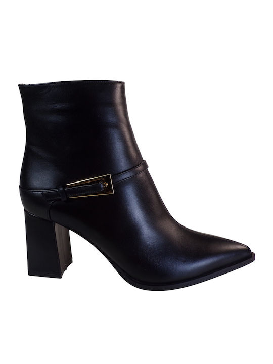 Leather Women's Ankle Boots Black