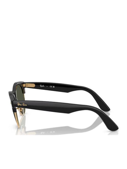 Ray Ban Clubmaster Unisex Ochelari de soare cu Negru Cadru și Verde Lentilă