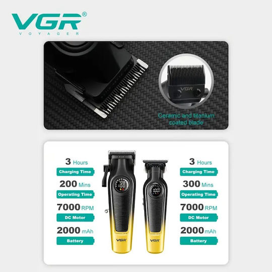 VGR V-196 Ξυριστική Μηχανή Προσώπου Επαναφορτιζόμενη