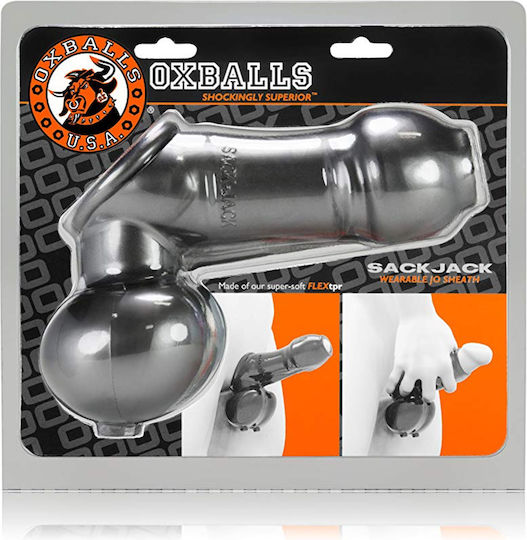 Oxballs Sackjack Wearable Jack Off Sheath Extensie De Penis Argintie 14cm
