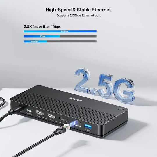 Unitek USB-C Docking Station with HDMI/DisplayPort 4K PD Ethernet (D1104A01)