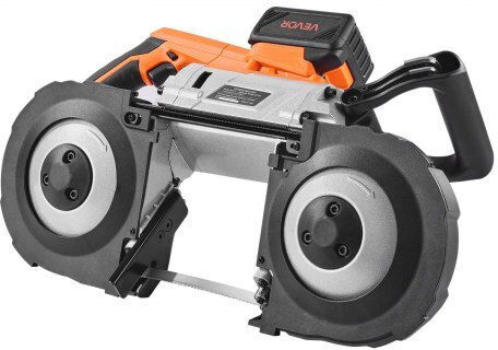 Portable Cordless Band Saw Kit Vevor 20v Battery Charger Cutting Depth 127 mm x 115 mm Metal Band Saw Brushless Motor Variable Speed 0-192 m min Metal Wood Cutting