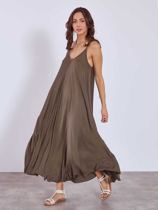 Maxi Kleid Braun