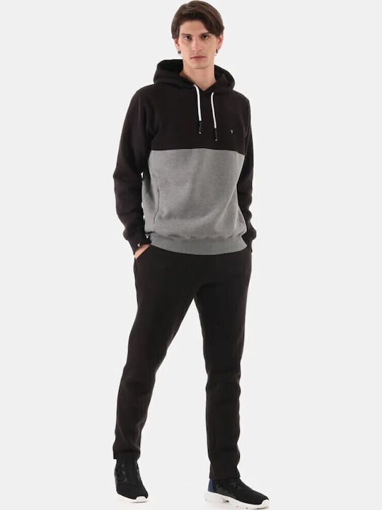 Sweatshirt Fleece with Hood Black