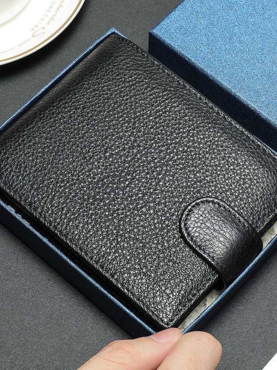 Leather Men's Wallet Classic with RFID Black