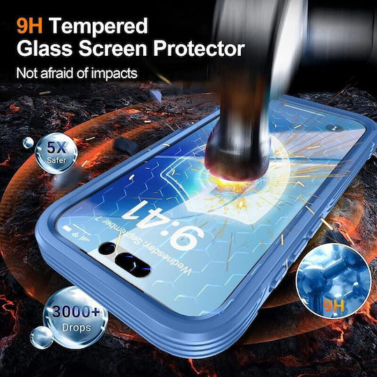 Redpepper Back Cover Tempered Glass / Πλαστικό Μπλε (iPhone 17)