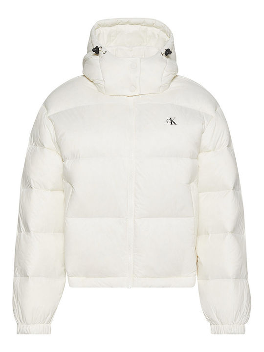 Kurz Damen Puffer Jacke Wasserdicht und Winddicht für Winter Weiß