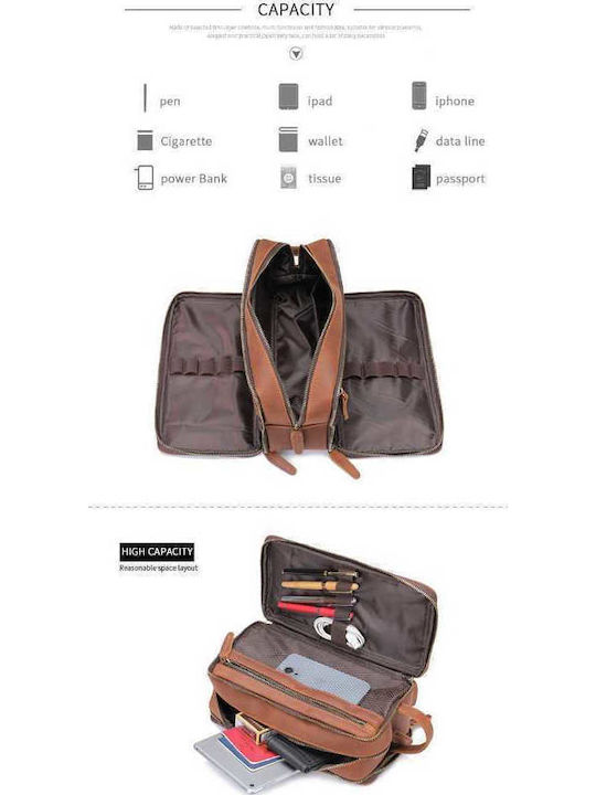 Leder-Kulturbeutel – Handtasche Cardinal 3007 Braun