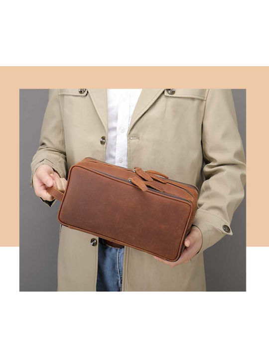 Leder-Kulturbeutel – Handtasche Cardinal 3007 Braun