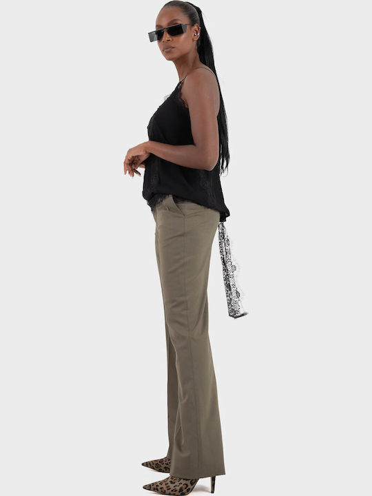 Damen Bluse mit Spitze Black