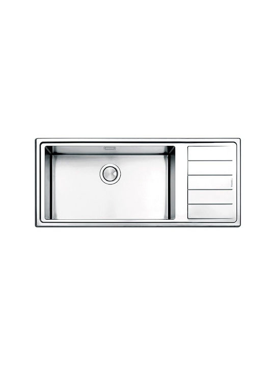 Apell Linear Plus LNP1161L Ένθετος Νεροχύτης Inox Σατινέ Μ100xΠ50cm Ασημί