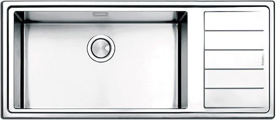 Apell Linear Plus Chiuvetă De Bucătărie Drop-In Inox L116xL50cm Argintie
