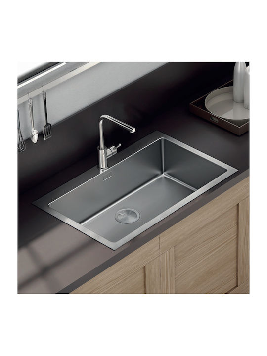 Apell Linear Plus LNP77 Ένθετος Νεροχύτης Inox Σατινέ Μ77xΠ51cm Ασημί