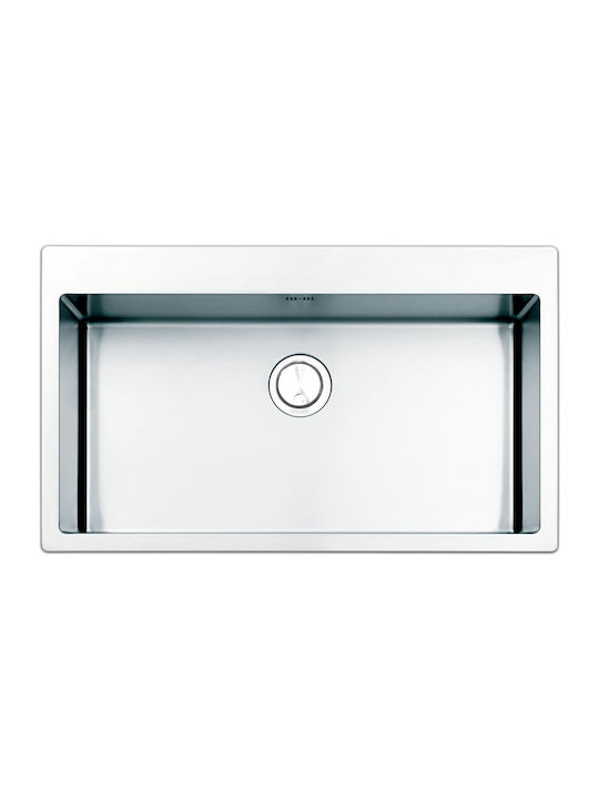 Apell Linear Plus LNP77 Ένθετος Νεροχύτης Inox Σατινέ Μ77xΠ51cm Ασημί