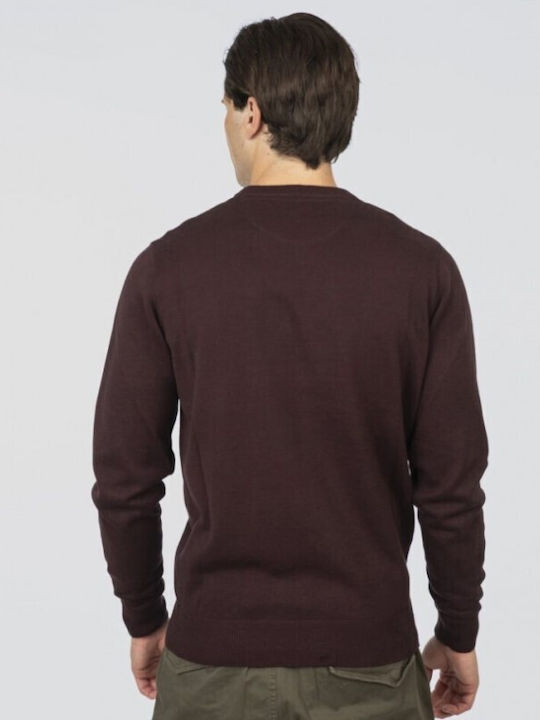 Rebase Pulover Bordeaux Melange