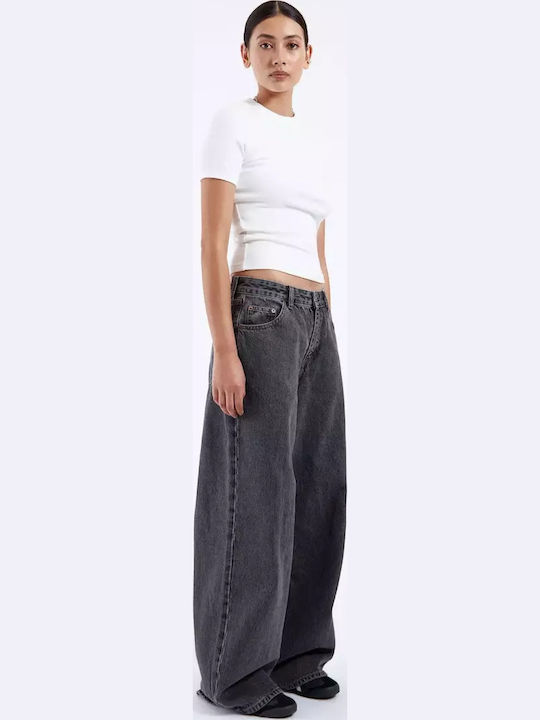 Damenjeans in Weit geschnittener Linie Mid Grey