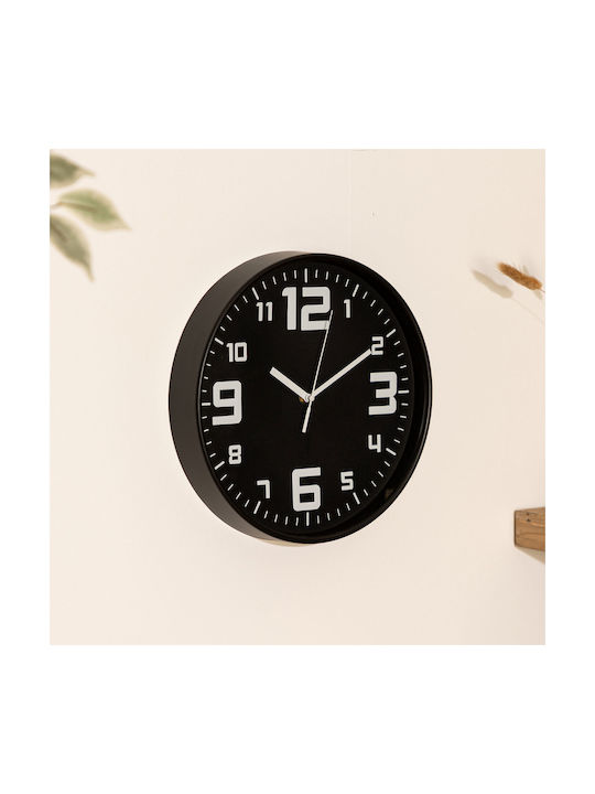 5Five Silent Ceas de Perete Plastic Negru Ø30cm