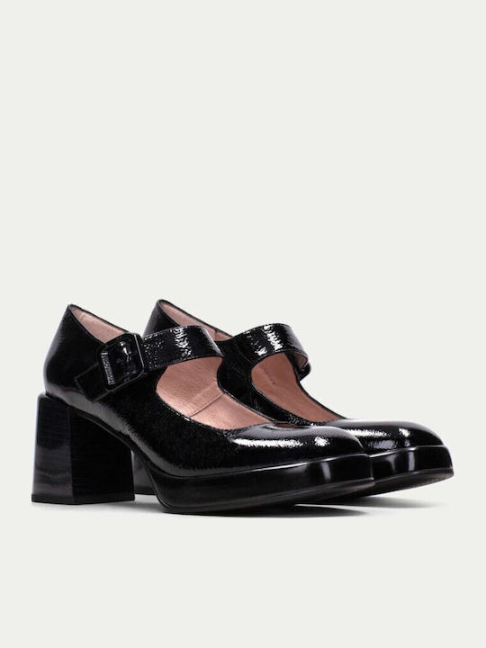 Leder Pumps Schwarz