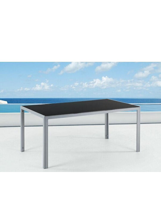 Tisch Stabil Black, Silver 91x71cm