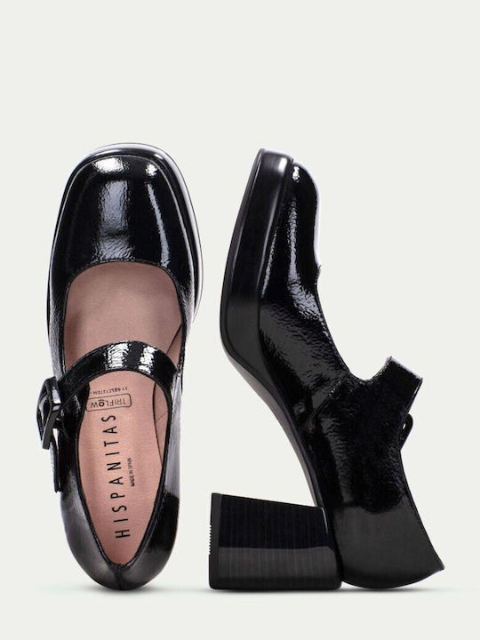 Leder Pumps Schwarz