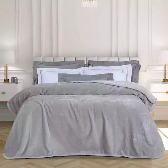 Greenwich Polo Club 3497 Κουβέρτα Βελουτέ Υπέρδιπλη 220x240εκ. Καφέ