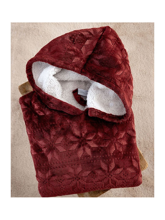 Palamaiki Huhu Κουβέρτα Fleece με Μανίκια 90x100εκ. Snow