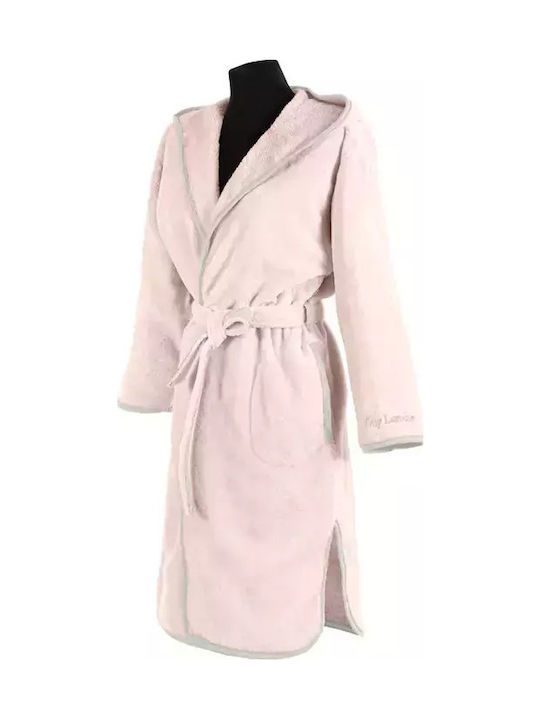 Guy Laroche New Comfy Bademantel mit Kapuze Pudra