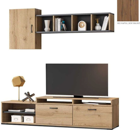 Wohnzimmer TV-Einheit Νο 43 Walnut L180xB44.5xH33cm