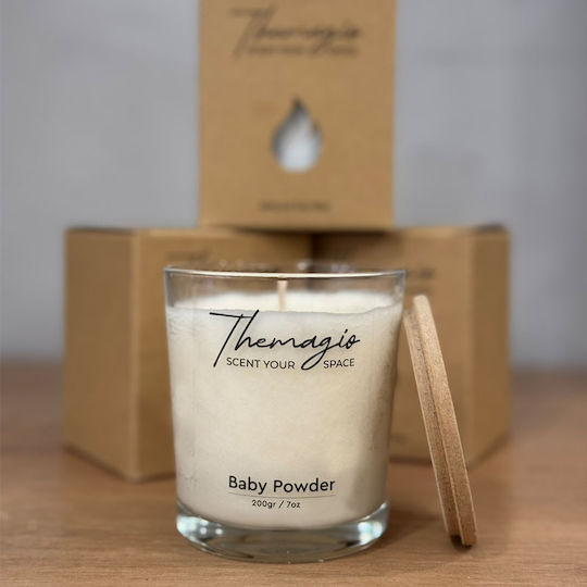 Themagio Lumânare Aromatică Din Soia În Borcan Cu Miros De Pulbere Roz 200gr