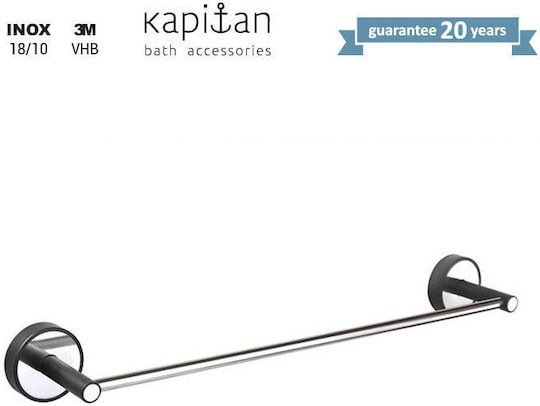 Karag Optimo-b Ράγα Μπάνιου Μονή Επιτοίχια με Βίδες ​60x60cm Μαύρη