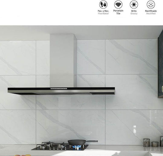Placă De Podea Porțelan Calacatta 60x120cm Albă