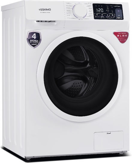 Eskimo Waschmaschine 8kg mit Dampftechnologie 1400 Umdrehungen ES WM8F14AΝ