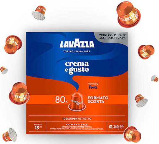 Lavazza Capsules Espresso Crema Compatible with Machine Nespresso 80caps,tobolek